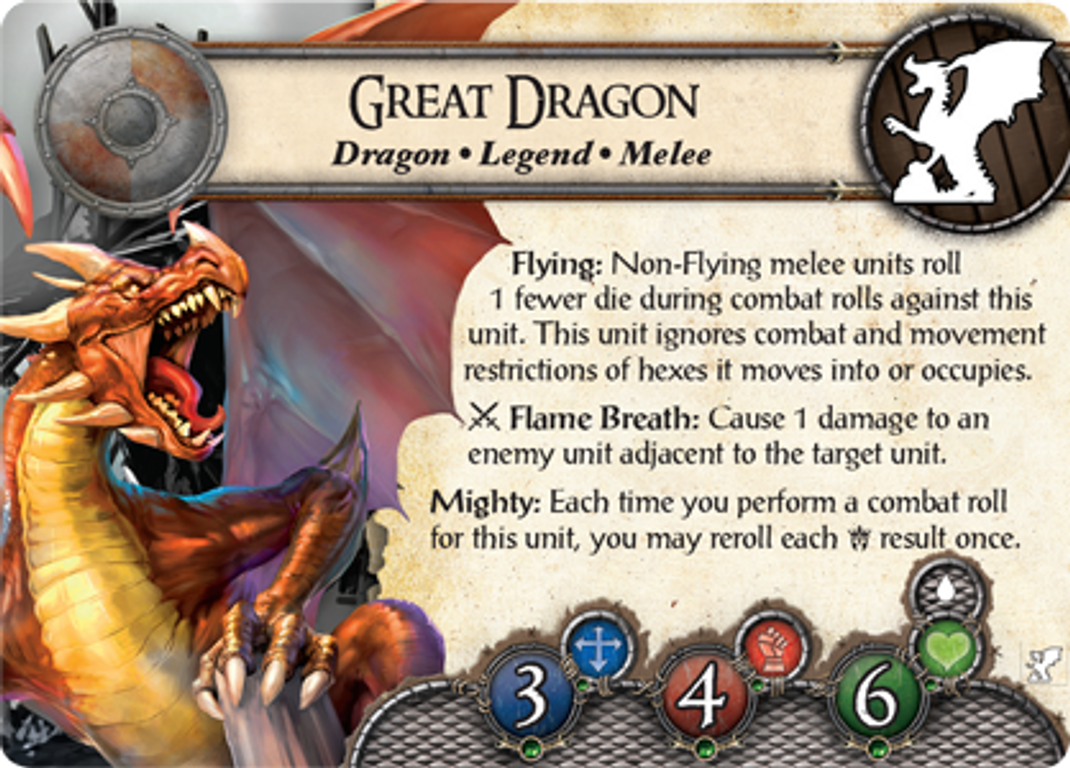 BattleLore (Segunda Edición): Gran Dragón cartas