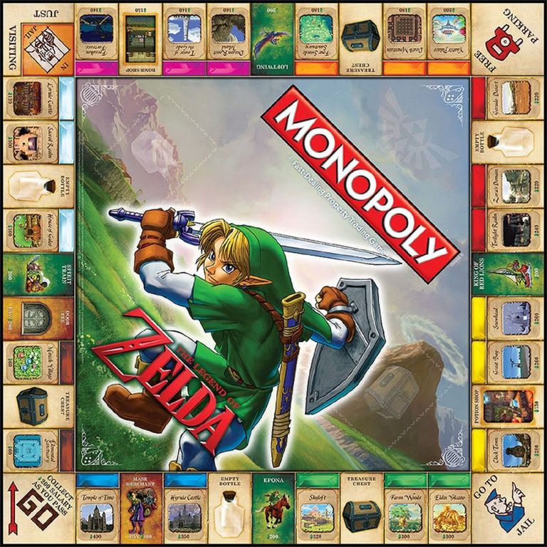 Monopoly: The Legend of Zelda game board