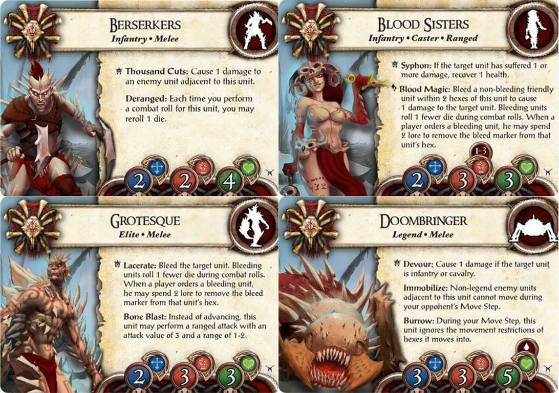 Battlelore (Segunda Edición): Partida de guerra de Desdén Caja de Ejército cartas