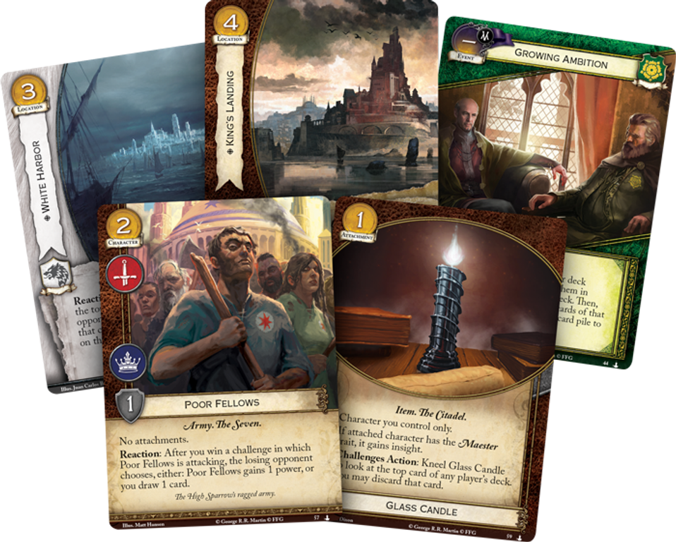 A Game of Thrones: The Card Game (Second Edition) – Streets of King's Landing cards
