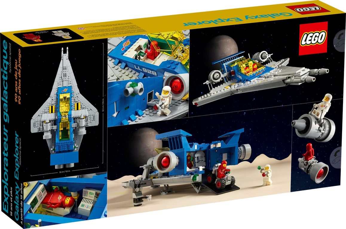 LEGO® Icons Galaxy Explorer parte posterior de la caja