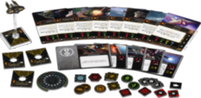 Star Wars: X-Wing (Second Edition) – M3-A Interceptor komponenten