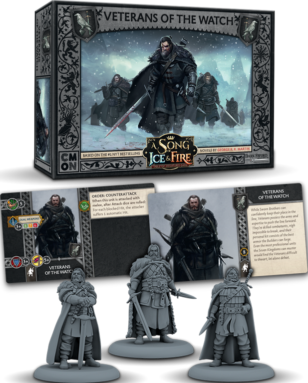 A Song of Ice & Fire: Tabletop Miniatures Game – Veterans of the Watch komponenten