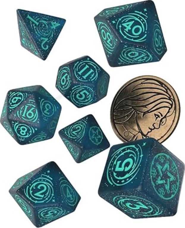 The Witcher Dice Set: Yennefer - Sorceress Supreme componenten