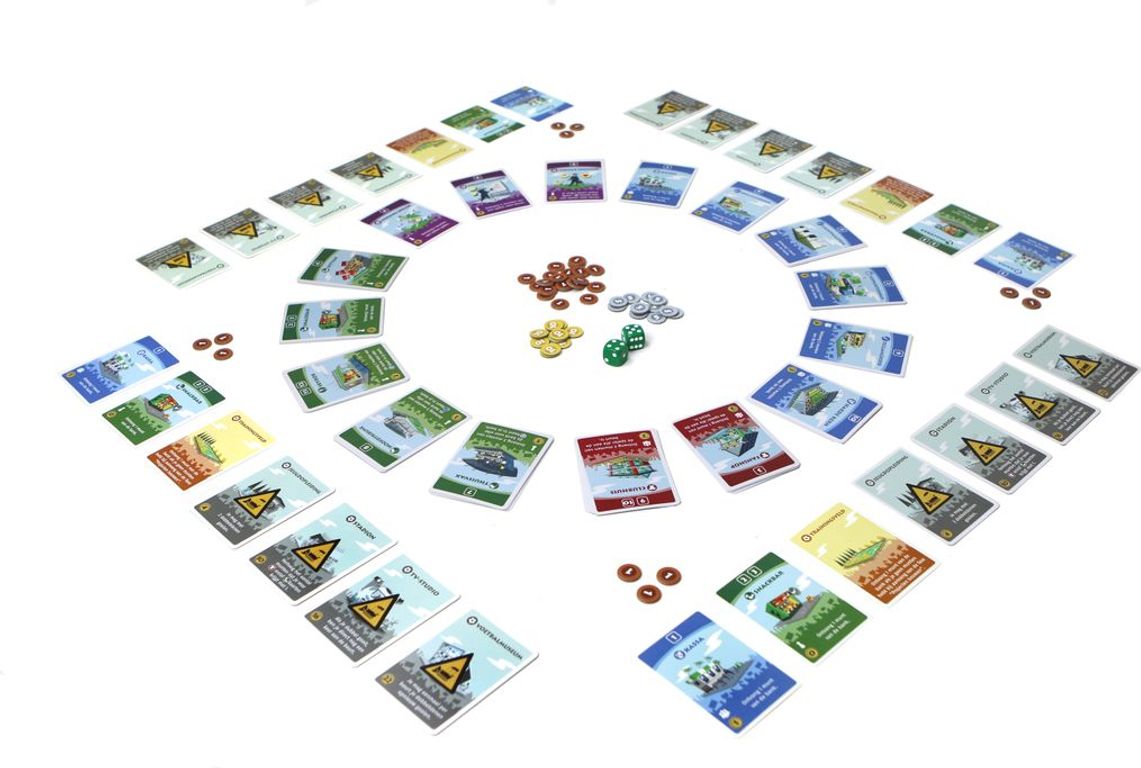 Machi Koro Voetbal componenten