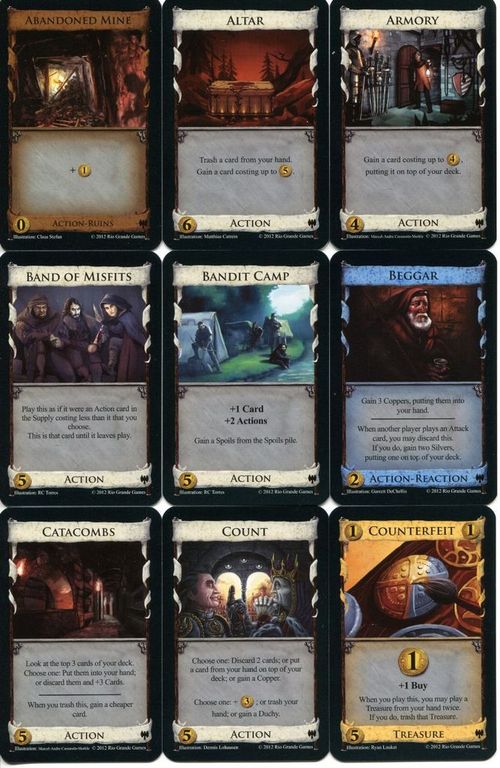 Dominion: Edad Oscura cartas