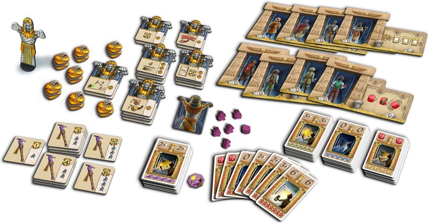Luxor: The Mummy's Curse components