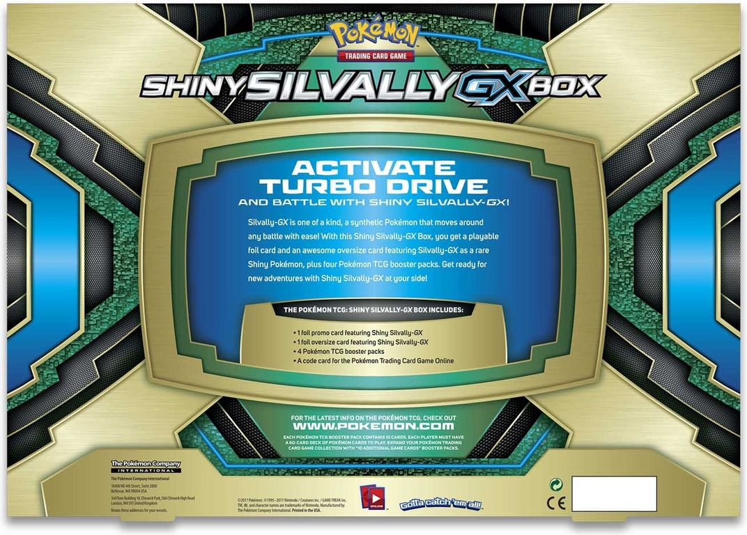Pokémon TCG: Shiny Silvally-GX Box back of the box