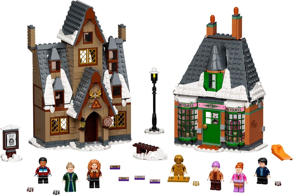 LEGO® Harry Potter™ Hogsmeade™ Village Visit components