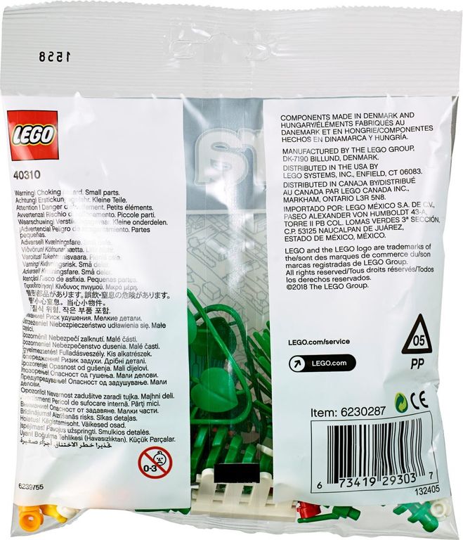 LEGO® Xtra Botanical Accessories achterkant van de doos