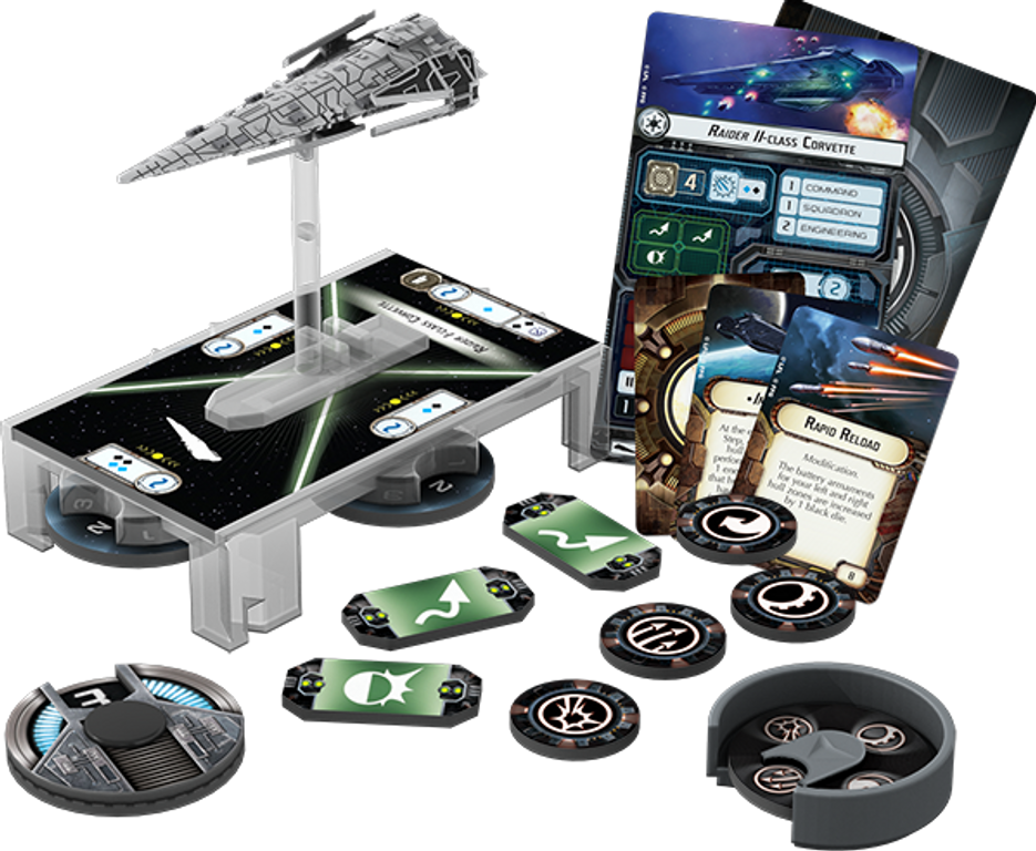 Star Wars: Armada – Imperiale Sturm-Korvette Erweiterungspack komponenten