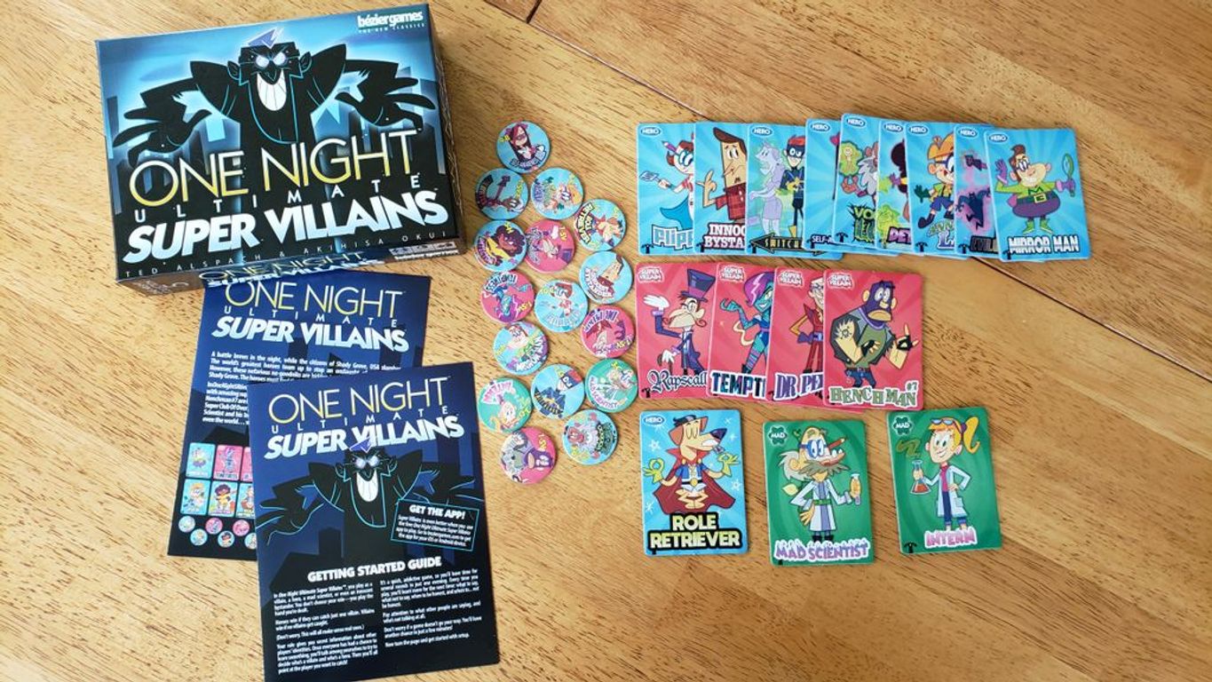 One Night Ultimate Super Villains composants