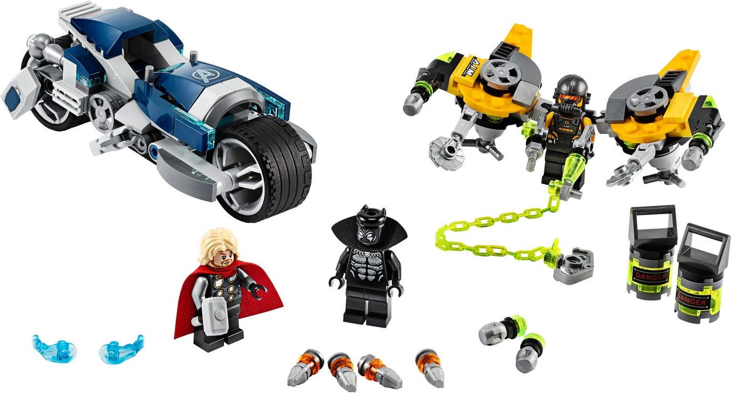 LEGO® Marvel Avengers - Attacco della Speeder Bike componenti