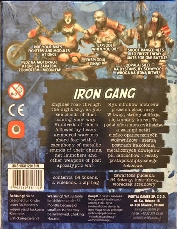 Neuroshima Hex: Iron Gang parte posterior de la caja