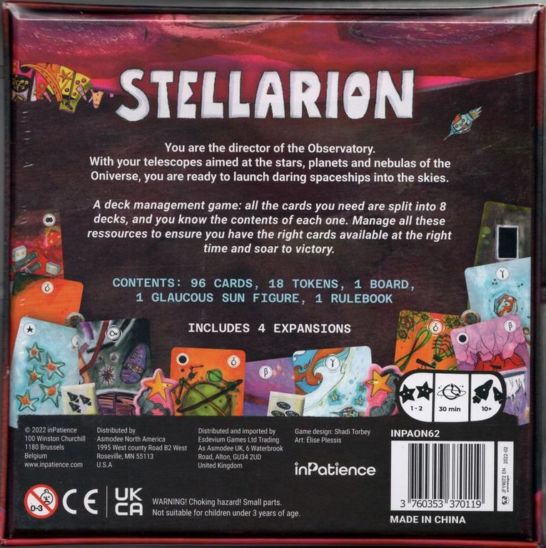 Stellarion dos de la boîte