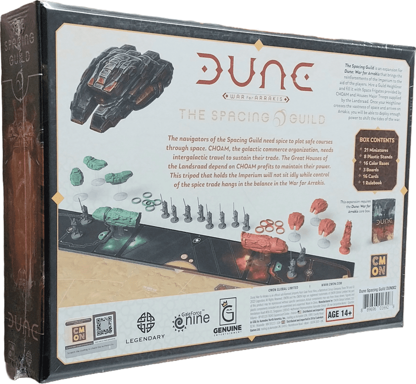 Dune - La Guerre pour Arrakis : La Guilde Spatiale dos de la boîte