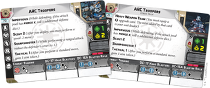Star Wars: Legion - ARC Troopers Unit Expansion cards