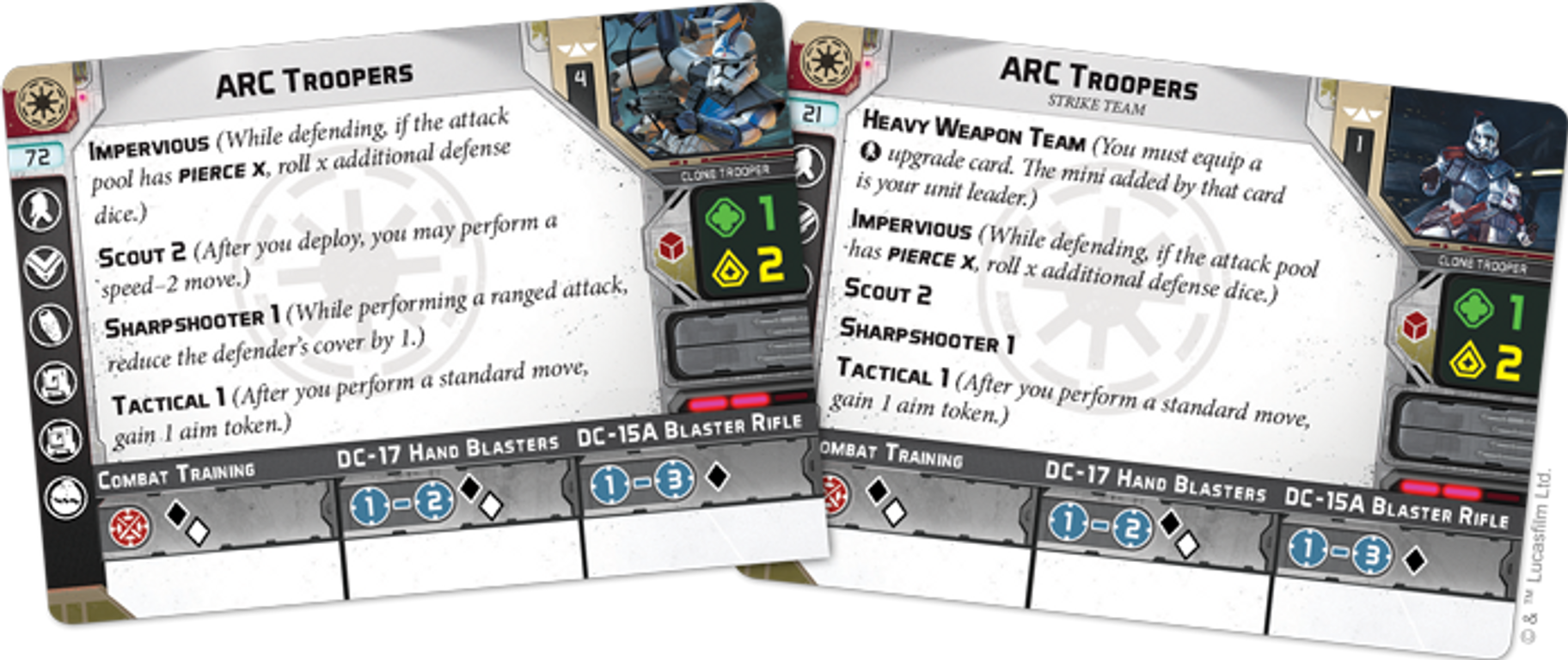 Star Wars: Legion - ARC Troopers Unit Expansion karten