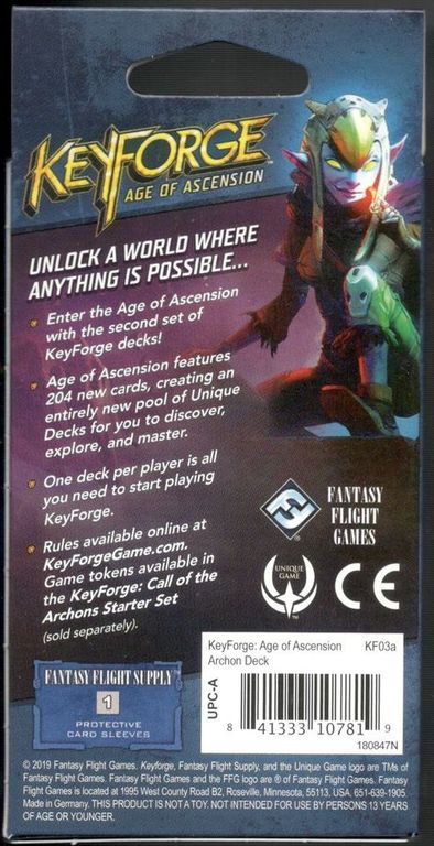 KeyForge: Age of Ascension - Deck back of the box