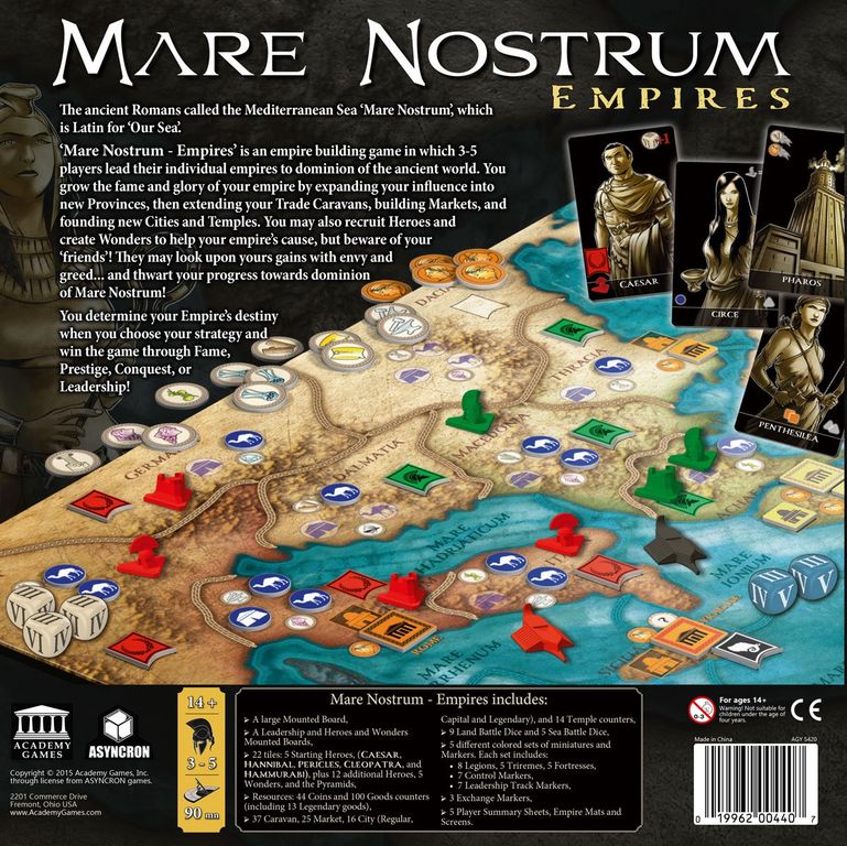 Mare Nostrum: Empires back of the box