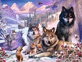 Wolves in Snow