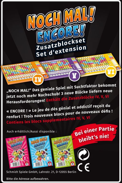 Encore!: Set d'extension dos de la boîte