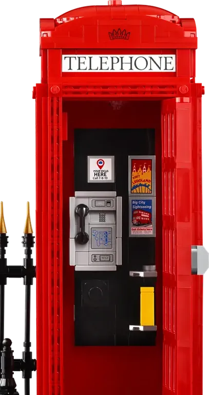 LEGO® Ideas Red London Telephone Box interior