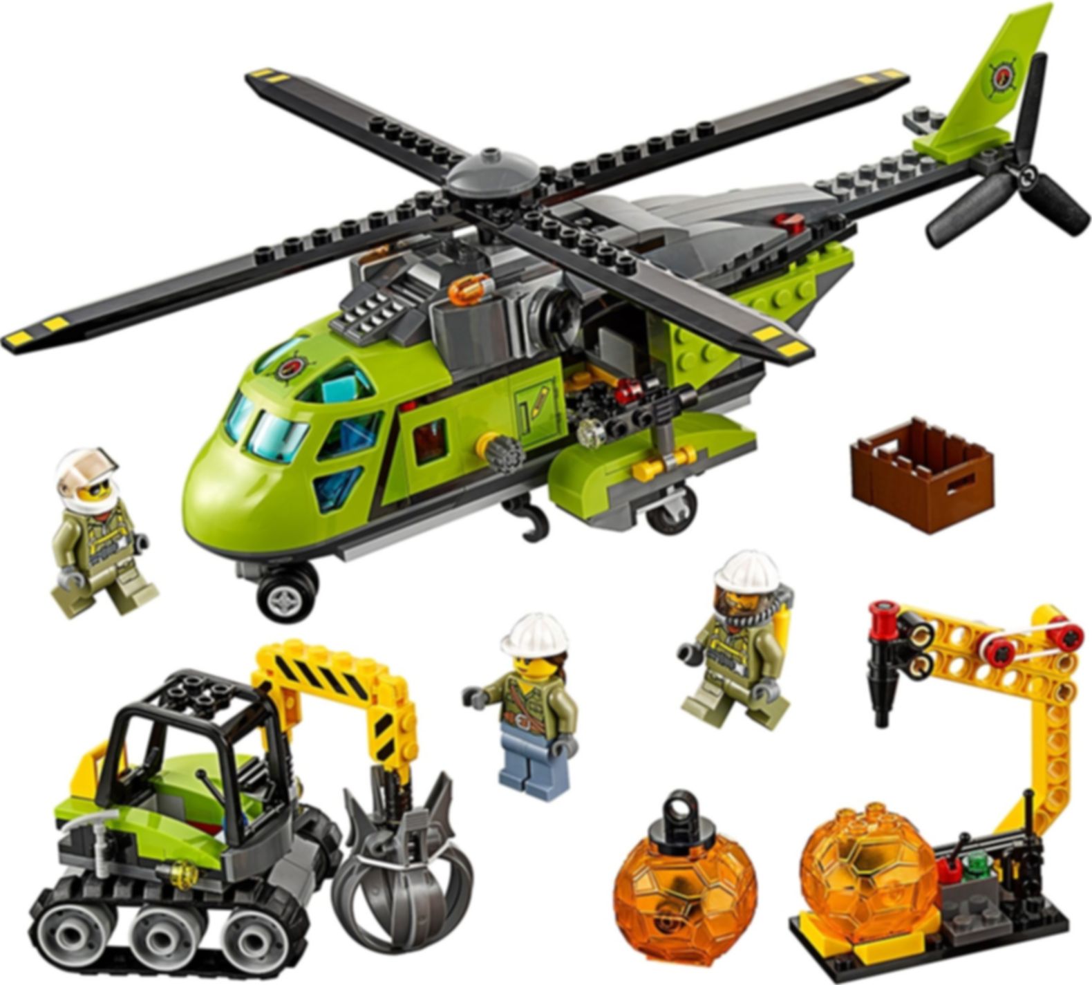LEGO® City Volcano Supply Helicopter components