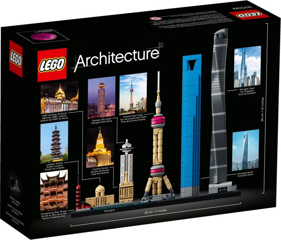 LEGO® Architecture Shanghai achterkant van de doos