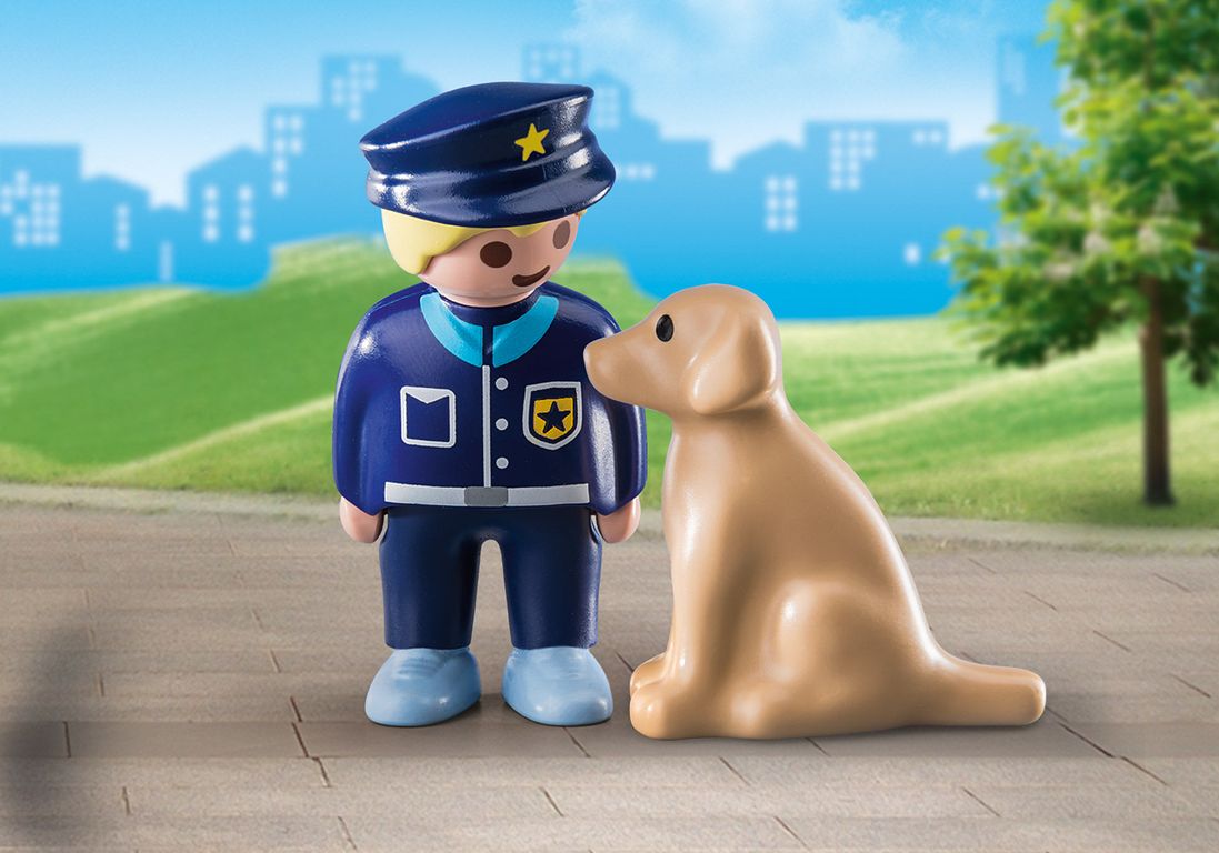 Playmobil® 1.2.3 Police Officer with Dog
