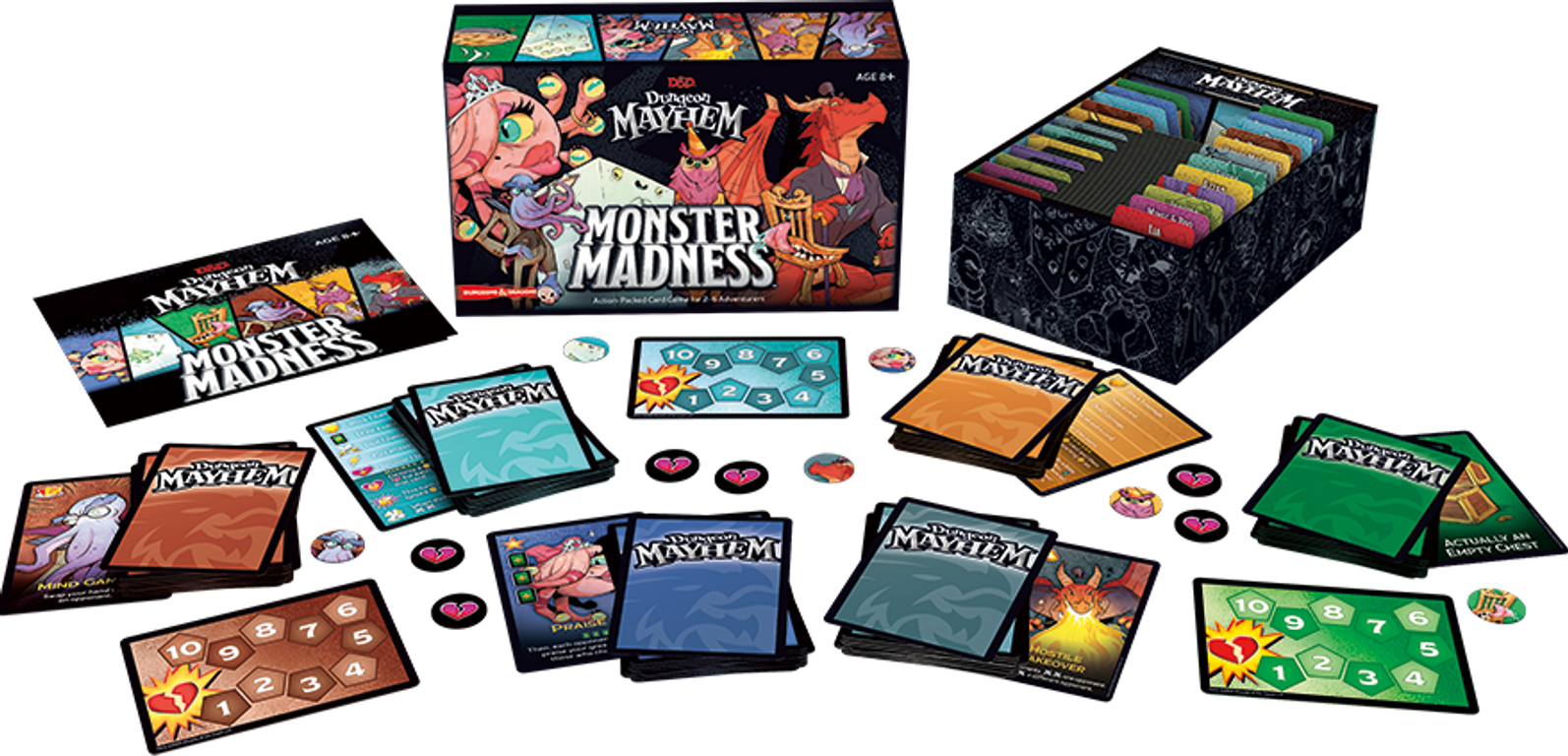 Dungeon Mayhem: Monster Madness components