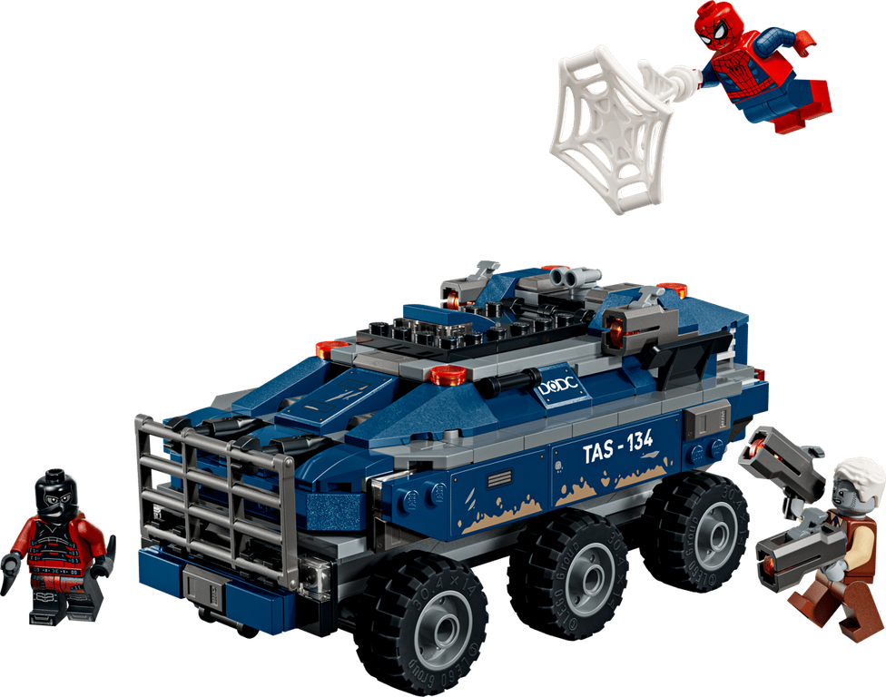 LEGO® Marvel Spider-Man: Inseguimento del trasportatore di detenuti componenti
