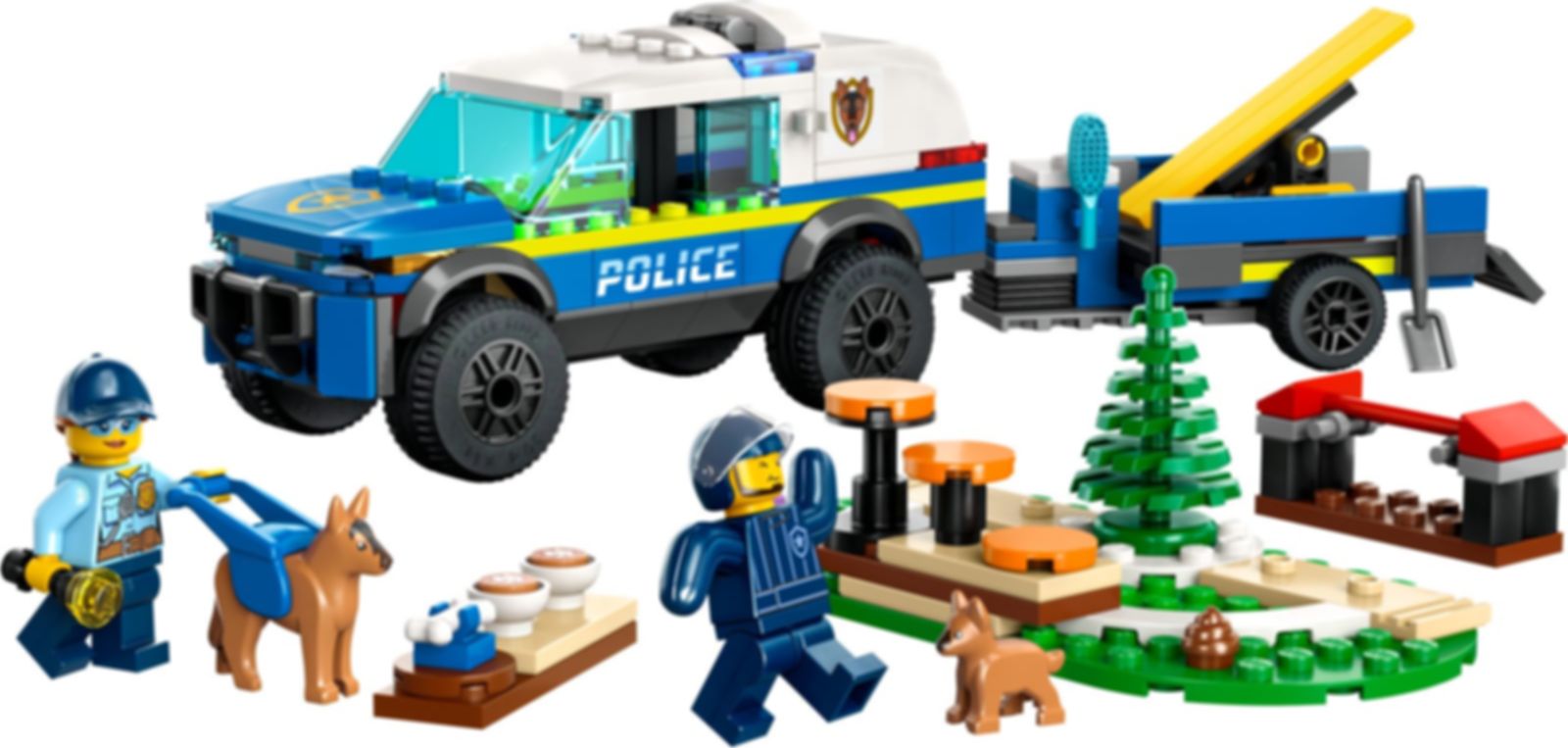 LEGO® City Mobiele training voor politiehonden speelwijze