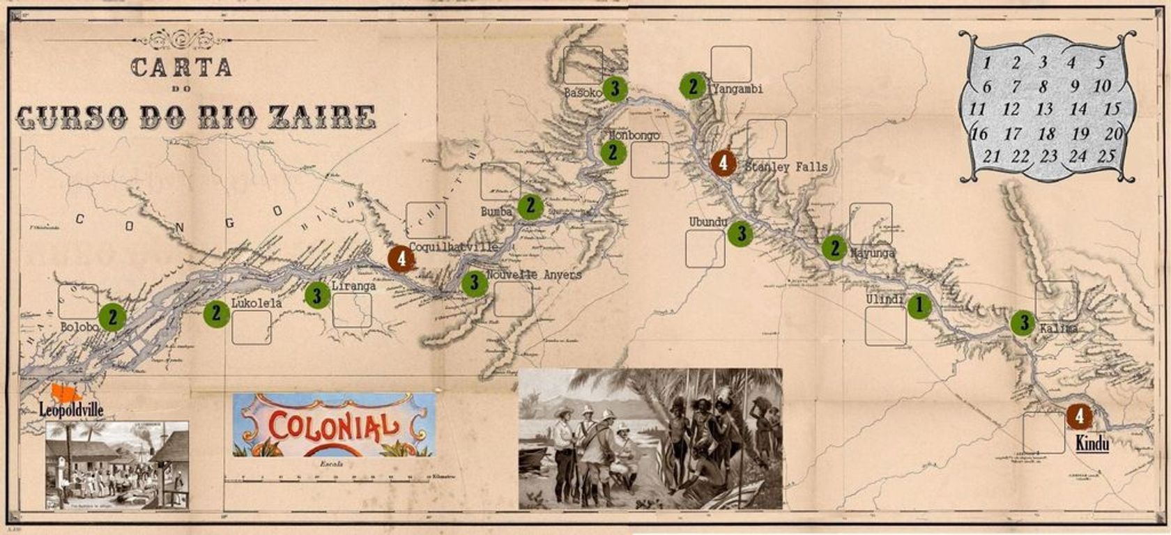 Expedition: Congo River 1884 spelbord