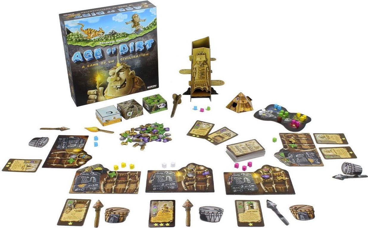 Age of Dirt: A Game of Uncivilization components