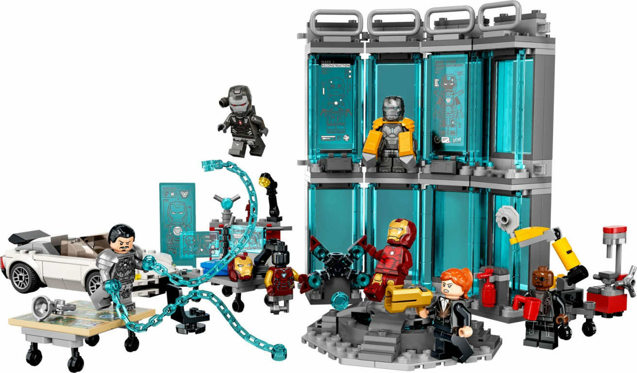 LEGO® Marvel Iron Mans Werkstatt komponenten