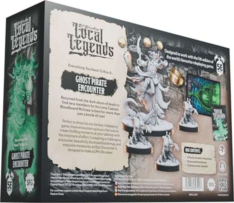 Epic Encounters: Local Legends Ghost Pirate parte posterior de la caja