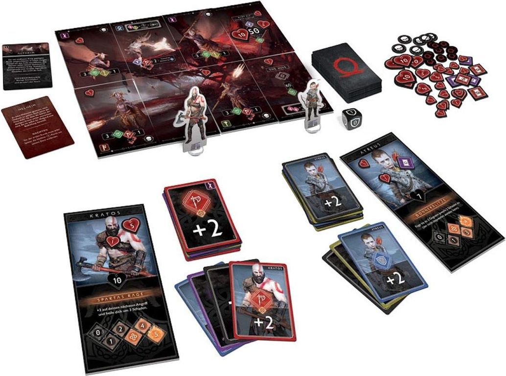 God of War: The Card Game components