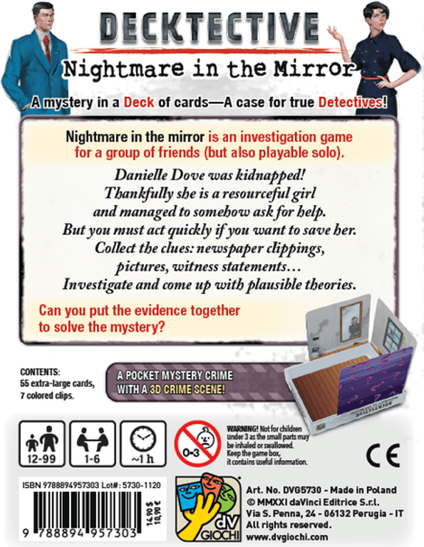 Decktective: Nightmare in the Mirror back of the box