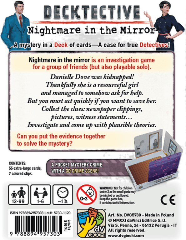 Decktective: Nightmare in the Mirror achterkant van de doos