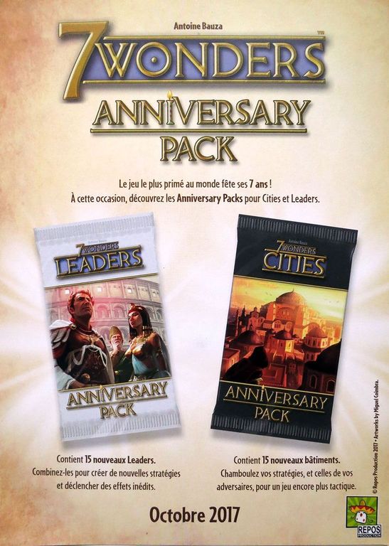 7 Wonders Leaders & Cities Anniversary Packs Asmodee 