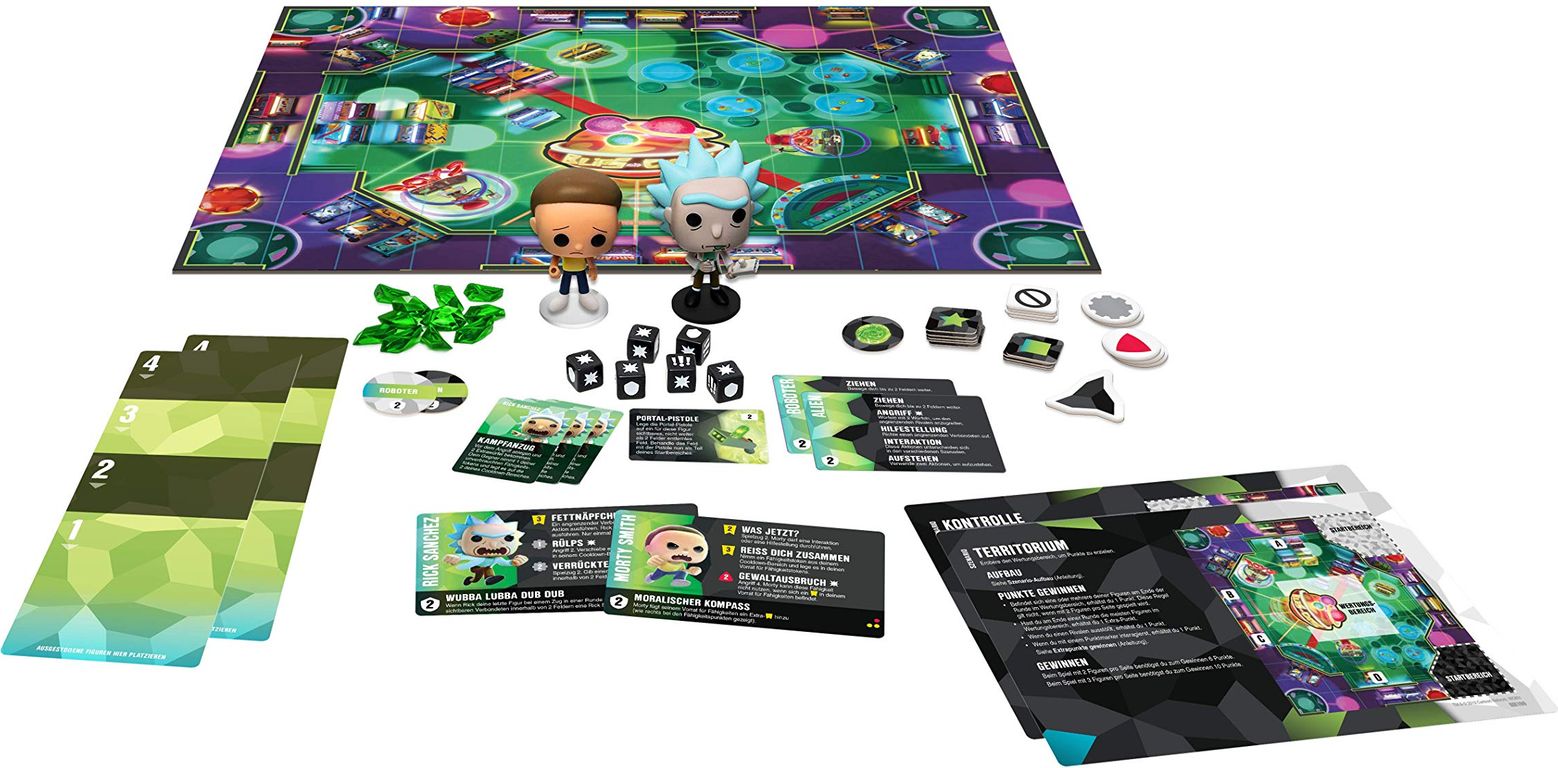 Funkoverse Strategy Game: Rick & Morty 100 components