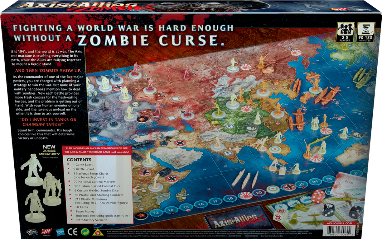 Axis & Allies & Zombies back of the box