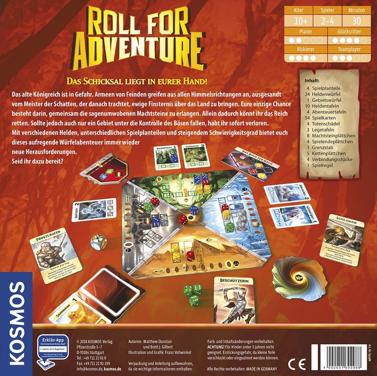 Roll for Adventure dos de la boîte