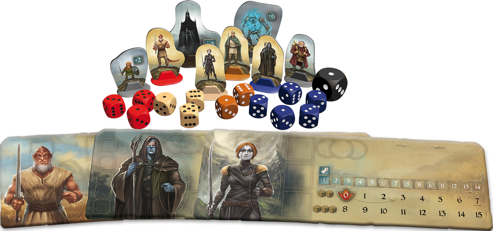 Legends of Andor: Dark Heroes components