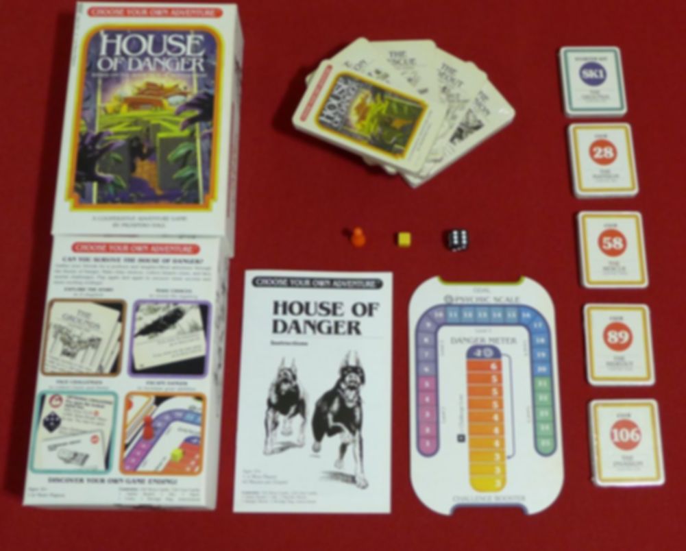 Choose Your Own Adventure: House of Danger components