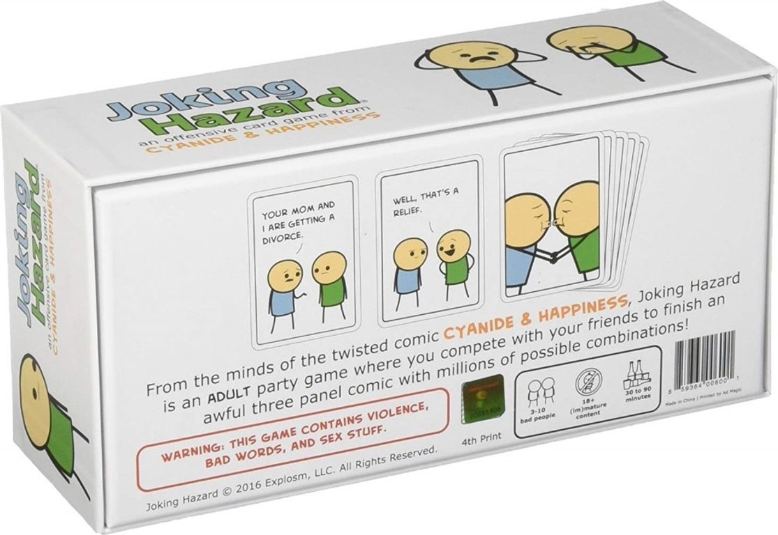 Joking Hazard dos de la boîte