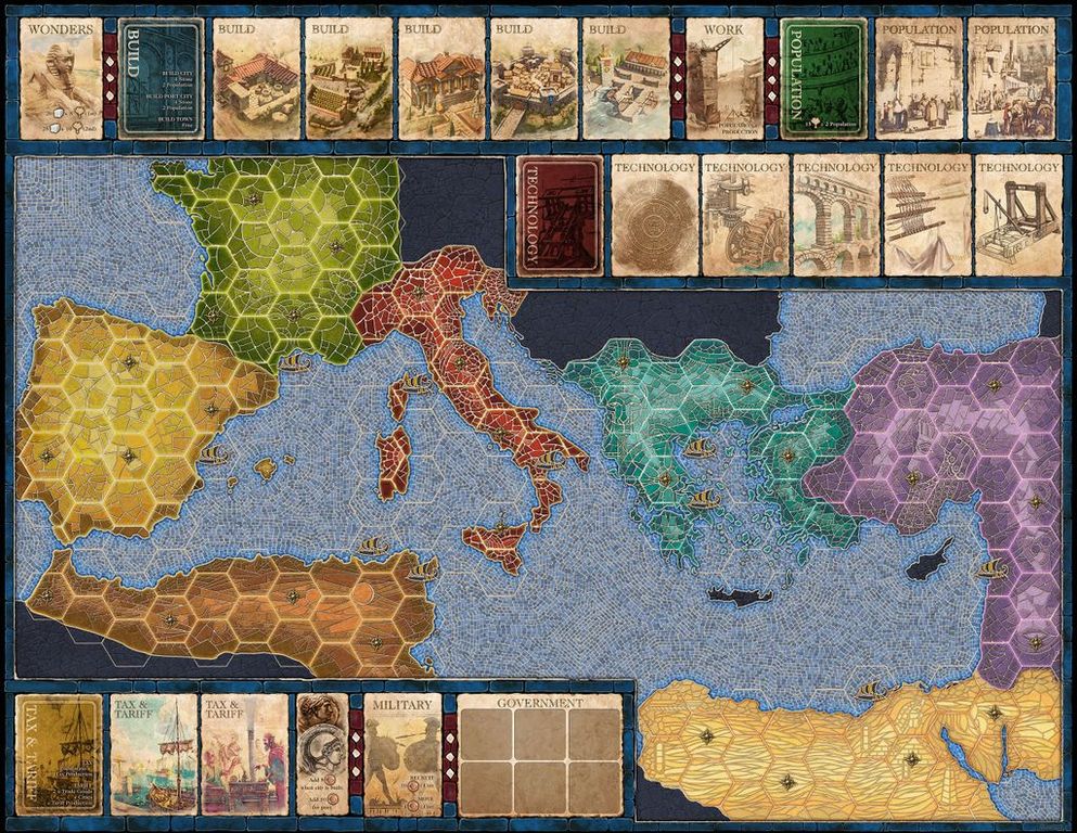 Mosaic: A Story of Civilization game board
