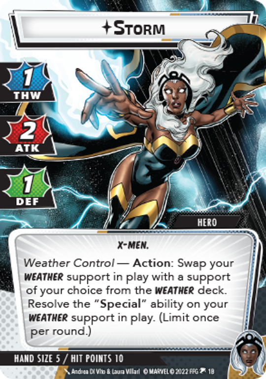 Marvel Champions: El Juego de Cartas – Storm Pack de Héroe carta