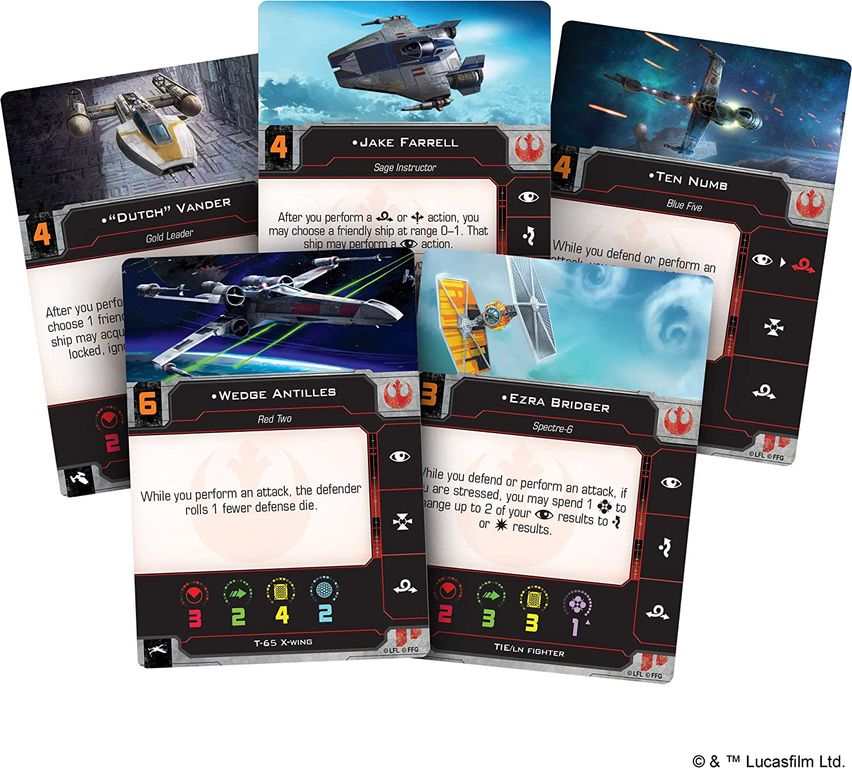 Star Wars: X-Wing (Second Edition) – Rebel Alliance Conversion Kit carte